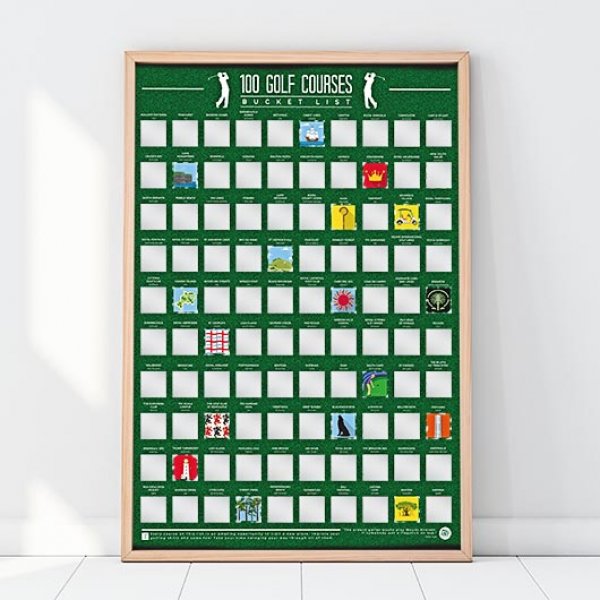Stírací plakát – 100 úkolů na golfovém hřišti