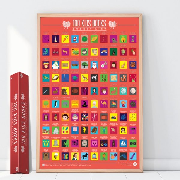 Stírací plakát 100 nejlepších dětských knih – Bucket list